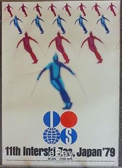 11th Interski Zao Japan 1979 /Affiche ancienne Japon/original ski poster