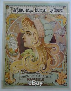 1900/1910 LORENZY-PALANCA parfumerie Marseille AFFICHE ORIGINALE ANCIENNE/45a