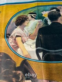 1913 affiche originale UNIVERSAL The World At Large Margarita Fischer 71x107