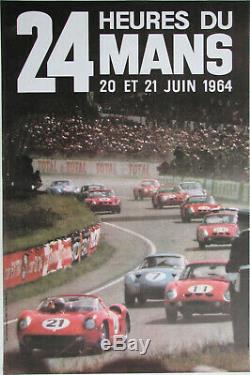24 Heures Du Mans. 1964. 1 X Affiche Originale. Format 38 X 58 CM