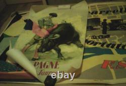 3Affiches Anciennes 2Italie 1Espagne Abîmées A saisir. Très jolies