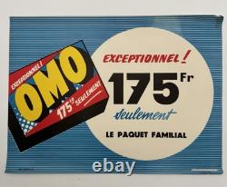 3 Affiches publicitaires. Années 1950. Savon Lux, Omo, Persil. Très bon état