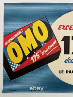 3 Affiches publicitaires. Années 1950. Savon Lux, Omo, Persil. Très bon état