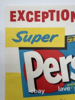 3 Affiches publicitaires. Années 1950. Savon Lux, Omo, Persil. Très bon état