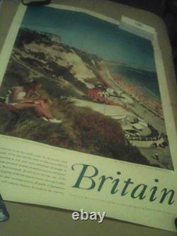 7Affiches Anciennes ORIGINALES. England Hollande. 64x100cm(3fois). 50x65cm