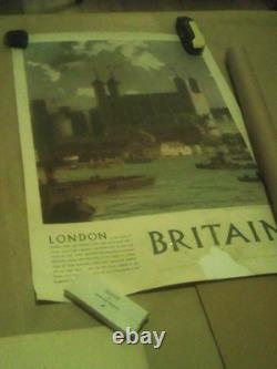 7Affiches Anciennes ORIGINALES. England Hollande. 64x100cm(3fois). 50x65cm