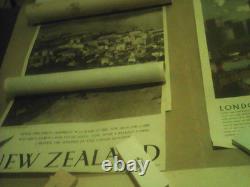 7Affiches Anciennes ORIGINALES. England Hollande. 64x100cm(3fois). 50x65cm