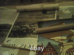 7Affiches Anciennes ORIGINALES. England Hollande. 64x100cm(3fois). 50x65cm