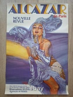 AFFICHE 0RIGINALE ARRIGONI NERI 1986 pour L'ALCAZAR DE PARIS, dimension 43/63cm