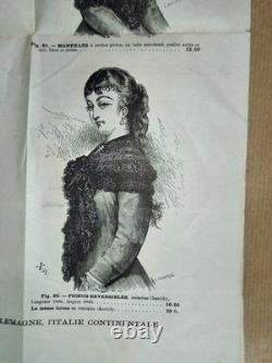 AFFICHE ANCIENNE (1879) Grands Magasins du Louvre Mode & Dentelles