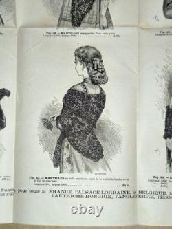 AFFICHE ANCIENNE (1879) Grands Magasins du Louvre Mode & Dentelles