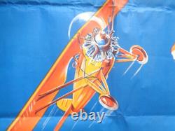 AFFICHE ANCIENNE ACROBATIE AERIENNE Lesparre LUCIEN CAVÉ Aviation vintage poster