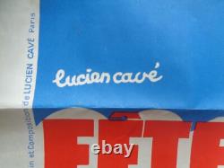 AFFICHE ANCIENNE ACROBATIE AERIENNE Lesparre LUCIEN CAVÉ Aviation vintage poster