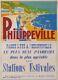 Affiche Ancienne Algerie Philippeville La Station Estivale Des AlgÉrois Ci 1930