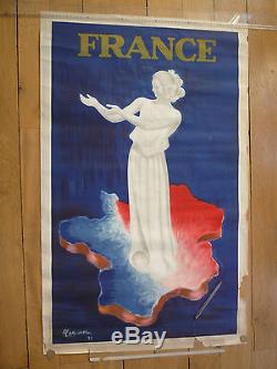 Affiche Ancienne Capiello France Travaux Public Transport 1937 Exposition