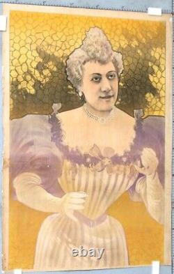 AFFICHE ANCIENNE Circa 1900 CABARET THEATRE CHANTEUSE CANTATRICE