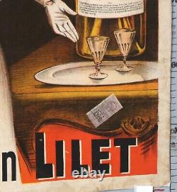 AFFICHE ANCIENNE Circa 1900 KINA-LILLET LA VRAIE MARQUE Timbre taxe d'e? Tat