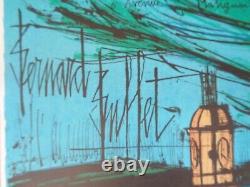 AFFICHE ANCIENNE EXPOSITION 1978 BERNARD BUFFET SAINT-TROPEZ Aquarelles MOURLOT