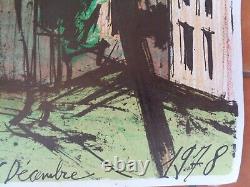 AFFICHE ANCIENNE EXPOSITION 1978 BERNARD BUFFET SAINT-TROPEZ Aquarelles MOURLOT