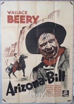 AFFICHE ANCIENNE FILM ARIZONA-BILL WALLACE BEERY circa 1937