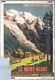 Affiche Ancienne F. Cachou Cir 1900 Trains Plm Le Mont Blanc Chamonix