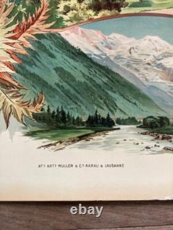 AFFICHE ANCIENNE GRAND HOTEL COUTTET MONT BLANC CHAMONIX vintage poster 1880-90