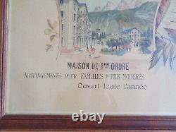 AFFICHE ANCIENNE GRAND HOTEL COUTTET MONT BLANC CHAMONIX vintage travel poster