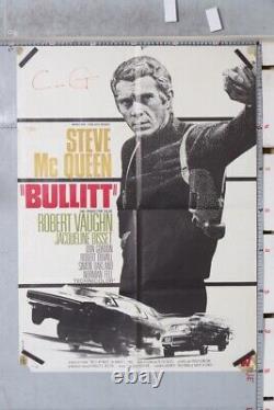 AFFICHE ANCIENNE LANDI STEVE McQUEEN FILM BULLIT imprimeur SAINT MARTIN Ci 1968