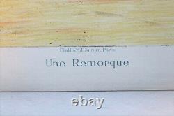 AFFICHE ANCIENNE LITHO ORIGINALE Une Remorque. REDON 1904 London Brighton