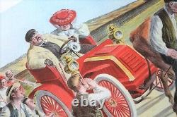 AFFICHE ANCIENNE LITHO ORIGINALE Une Remorque. REDON 1904 London Brighton