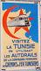 Affiche Ancienne Nico Visitez La Tunisie En Utilisant Les Autorails Circa 1930