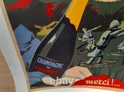 AFFICHE ANCIENNE Noël 1950- offrez à nos combattants d'Indochine