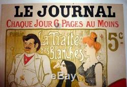 Affiche Ancienne Originale Art Nouveau Steilen La Traite Des Blanches Le Journal