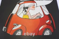 AFFICHE ANCIENNE ORIGINALE ISETTA VELAM ISO BMW microcar FRIMATIC réfrigerateur
