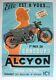 Affiche Ancienne Originale Moto Alcyon 250 Carrossée