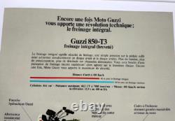 AFFICHE ANCIENNE ORIGINALE MOTO GUZZI 850-T3 (CALIFORNIA SP LE MANS) entoilée