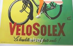 AFFICHE ANCIENNE ORIGINALE SOLEX VELOSOLEX 120x160cm signée René RAVO 1953 -1964
