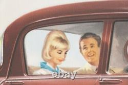 AFFICHE ANCIENNE ORIGINALE automobile SINGER GAZELLE Humber Sunbeam Hillman Minx