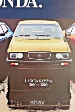 AFFICHE ANCIENNE ORIGINALE italienne garage miss LANCIA HPE GAMMA BETA catamaran