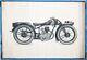 Affiche Ancienne Peugeot Moto P108 Circa 1930