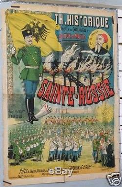 AFFICHE ANCIENNE THÉTRE HISTORIQUE SPECTACLE SAINTE-RUSSIE ci 1895 1900