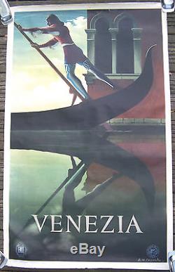 Affiche Ancienne Vintage Poster Venezia Venise Am Cassandre 1951