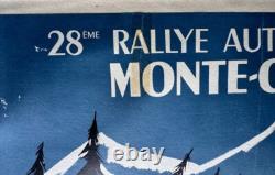 AFFICHE AUTOMOBILE 28 e RALLYE MONTE-CARLO 1959 PANHARD DB 1er GD Tourisme
