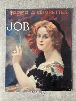 AFFICHE BELLE ÉPOQUE ART NOUVEAU JOB PAPIER À CIGARETTES. PAUL GERVAIS v. 1900