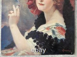 AFFICHE BELLE ÉPOQUE ART NOUVEAU JOB PAPIER À CIGARETTES. PAUL GERVAIS v. 1900