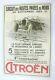 Affiche Citroen Circuit Routes Pavées Du Nord (59) 1923 Pierre Louys 5 Hp Trèfle