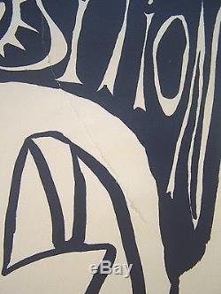 Affiche Exposition Vallauris Maison De La Pensée Française Picasso 1952