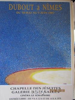 AFFICHE EXPO DUBOUT A NÎMES 1987 EO 117 x 157 ENTOILEE