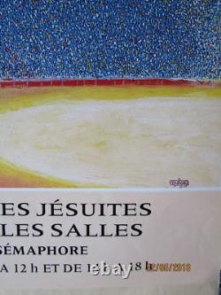 AFFICHE EXPO DUBOUT A NÎMES 1987 EO 117 x 157 ENTOILEE