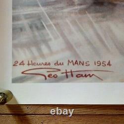 AFFICHE GEO HAM contre signée Maurice TRINTIGNAN Reproduction des Années 80